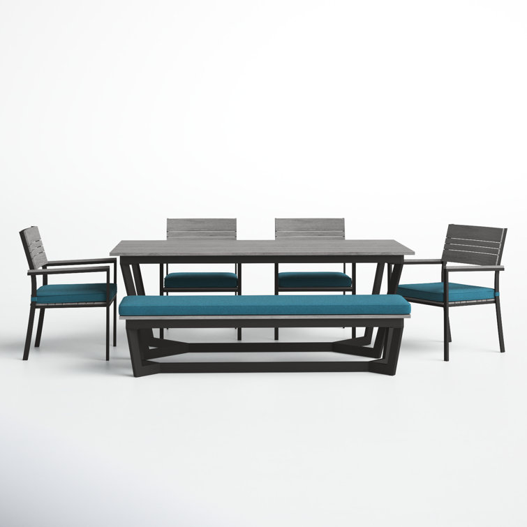 6 seater dining set with cushions hotsell